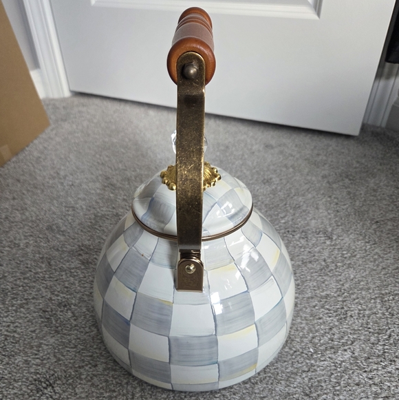 Mackenzie Childs Sterling Check 3 Quart Tea Kettle - Picture 2 of 12